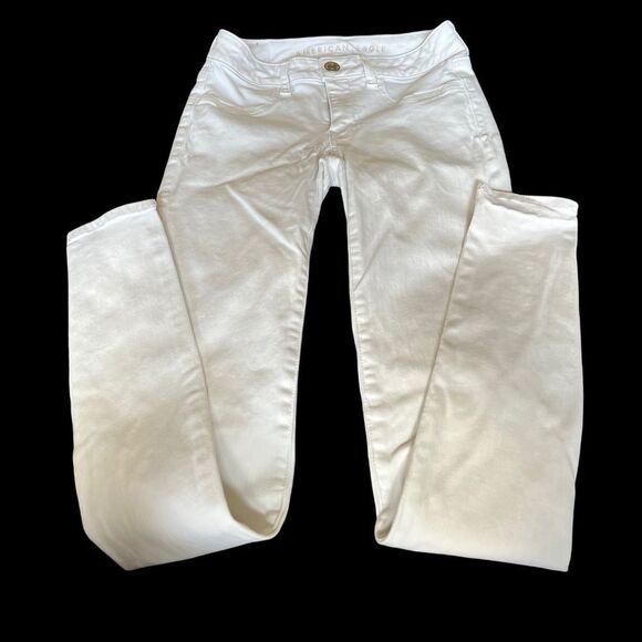 American Eagle Skinny White Next Level Flex Jeans Size 2Long - Picture 1 of 16